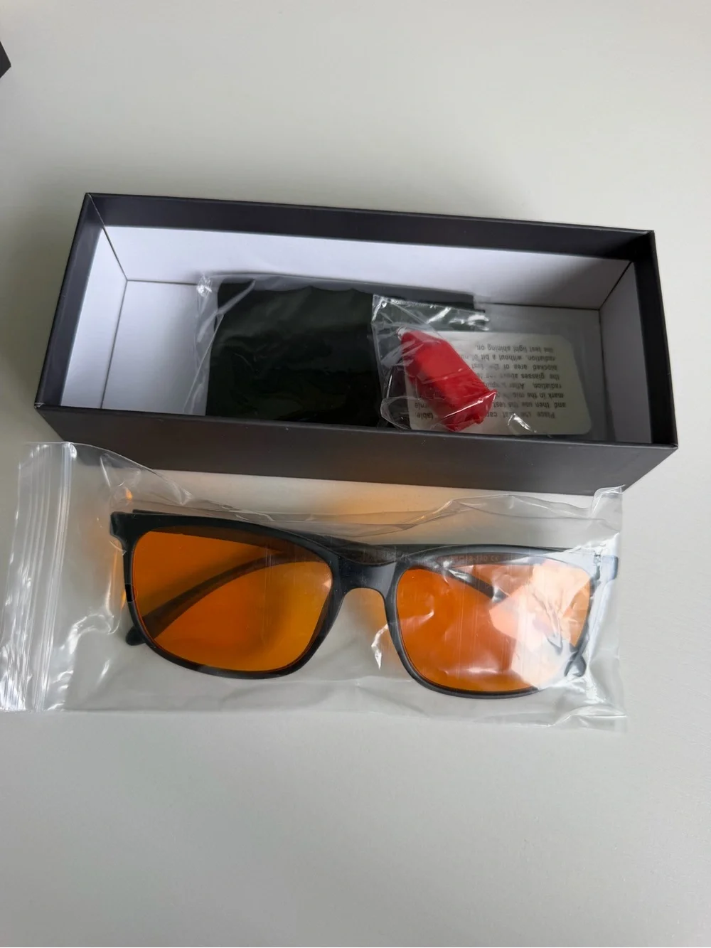 OKANY BLUE LIGHT blocking glasses- Amber Lens Black Frame